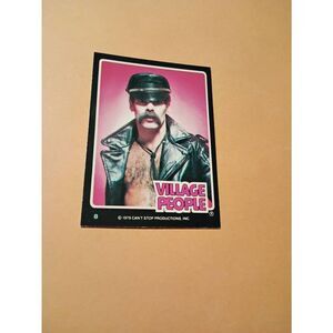 Vintage 1979 Village People Trading Card #8 Disco Era Vintage Music Collectible